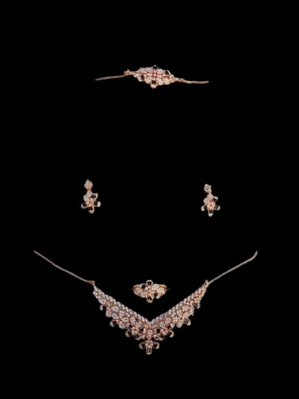 4-Piece Sparkling Crystal Jewelry Set – Perfect for Weddings & Parties
