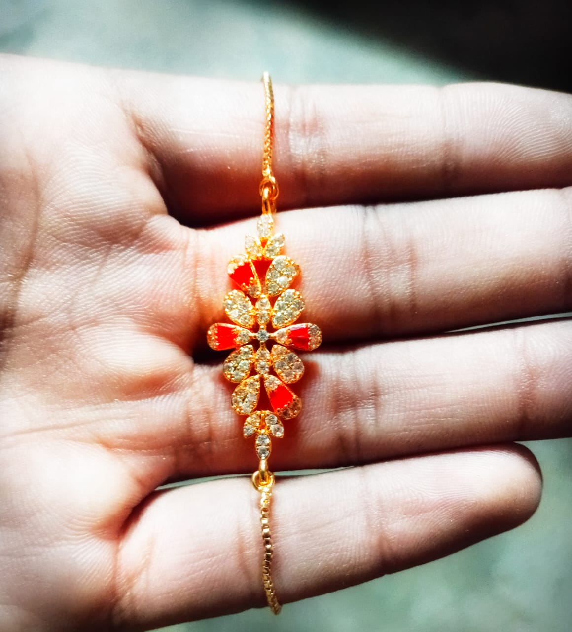 Women’s Red and White Stone Necklace Set with Earrings, Ring & Bracelet